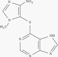 Structure formula of azathioprine