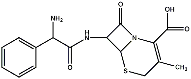 Cephalexin structure (racemic)