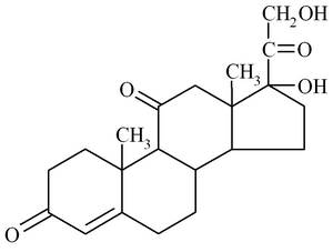 Structure of cortisone.