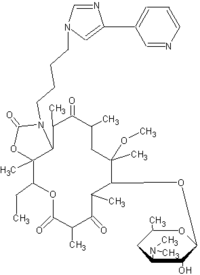 Chemical structure of telithromycin.