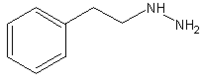 Chemical structure of phenelzine