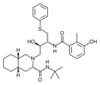 Chemical structure of nelfinavir