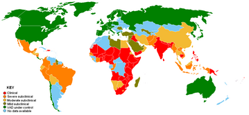 Prevalence of vitamin A deficiency. Source: WHO