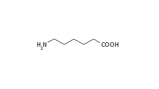 The structure of Aminocaproic acid
