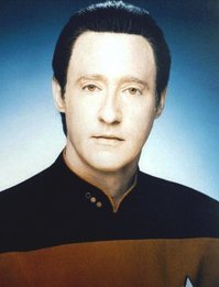 The android Data, portrayed by Brent Spiner, from the TV series Star Trek: The Next Generation