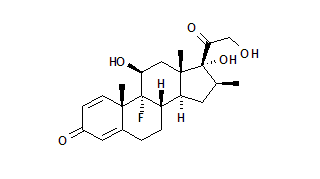 The structure of Betamethasone