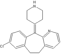 Chemical structure of desloratadine.