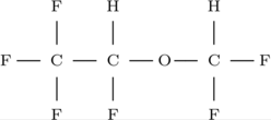 Structural formula of desflurane