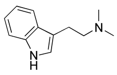 Chemical structure of dimethyltryptamine