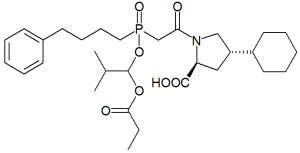 Molecular structure of fosinopril