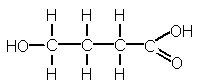 Chemical structure of GHB