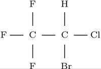 Structural formula of halothane
