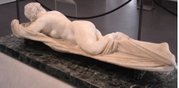 The 1st-century BC sculpture 'The Reclining Hermaphrodite', in the Museo Palazzo Massimo Alle Terme in Rome