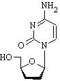 Chemical structure of zalcitabine.