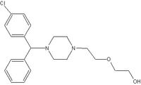 Chemical structure of hydroxyzine.