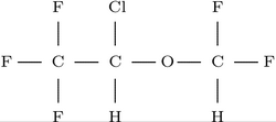 Structural formula of isoflurane