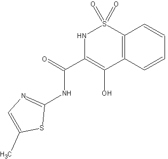 Molecular structure of meloxicam