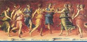 The Muses dancing with Apollo, by Baldassare Peruzzi