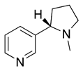 Chemical structure of nicotine