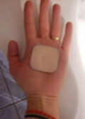 Contraceptive patch.  The patch should not be applied to the palm.