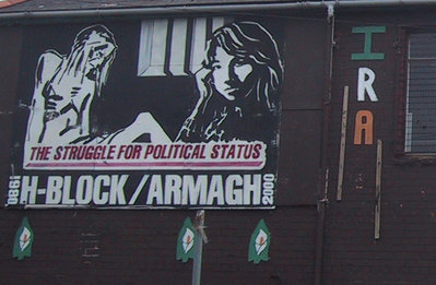 An IRA mural in Belfast depicting the hunger strikes of 1981.