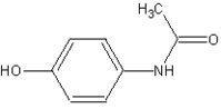 Chemical structure of paracetamol