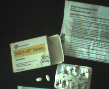 two paroxetine tablets and their packaging