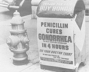 Penicillin was being mass-produced in earnest in 1944