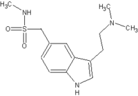 Chemical structure of sumatriptan
