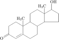 Chemical structure of testosterone.