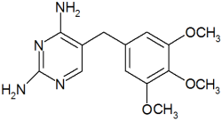 Molecular structure of trimethoprim